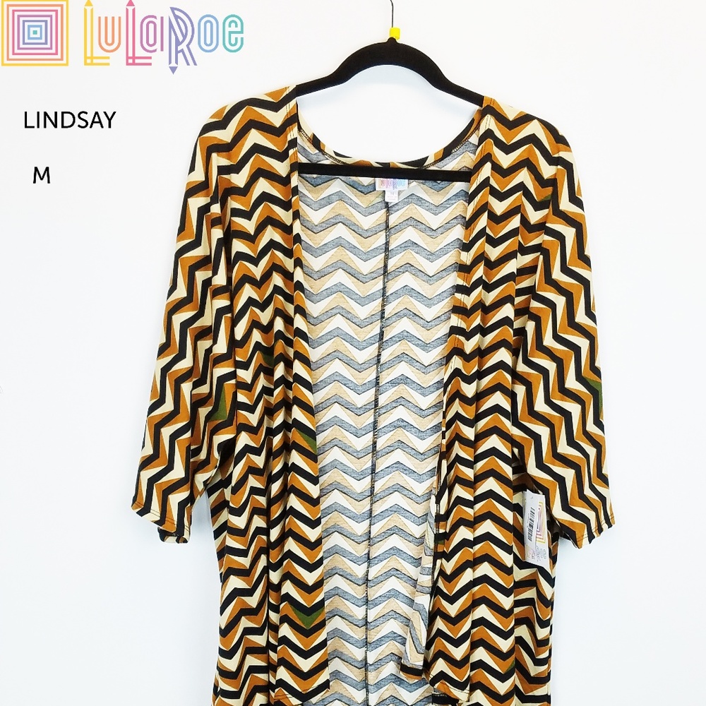 Abstract Tiger Lularoe Lindsay Kimono
